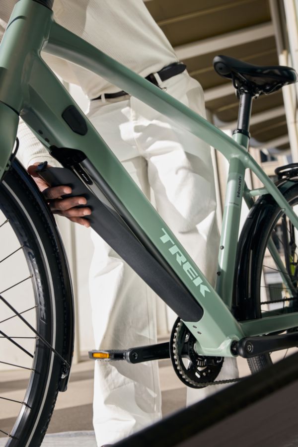 Vyberateľná batéria Bosch PowerTube v ráme Trek Inbound+