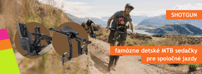 SHOTGUN - detské MTB sedačky pre spoločné jazdy